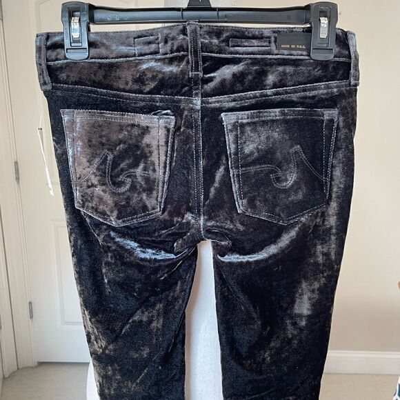 NWT AG Adriano Goldschmied Stretch Velvet Grey “The Legging” Super Skinny Leg - Picture 8 of 12